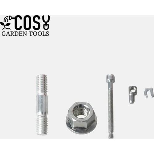 Chain Saw Adjustment Screw Tensioner Engine Bar Nuts Studs Kit For Chainsaw 4500 5200 5800 45CC 52CC 58CC