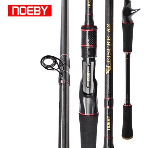 NOEBY LEISURE K2 1.98m 2.13m 2.44m 2 Tips Fast Spinning/Casting Fishing Rod Power M/ML, M/MH Baitcasting Rod Stick Pesca Olta