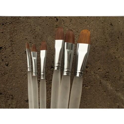 Boutique weasel hair frosted transparent bar duck tongue brush gouache watercolor painting brushes art supplies acrylic brush