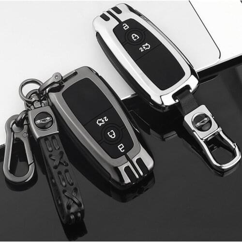 Zinc Alloy Silicone Car Remote Key Cover Case Shell for Ford Fusion 2018 Mustang Explorer Expedition Edge F-350 F-450 F-550