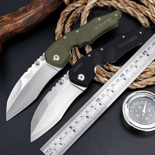 G10 Handle Folding Knife Wilderness Survival Multifunctional Hunting Knife Self-defense Outdoor Pocket Knife Gadgets for Men