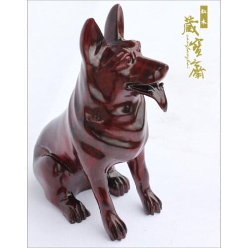 Dogs feng shui wood carving wood crafts ornaments zodiac dog dogs rosewood mahogany town house dog