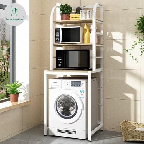 Louis Fashion Washing Machine for Landing Bathroom Storage Multi Storey Balcony Shelf Rack