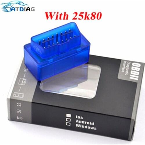 V1.5 PIC1825K80 Chip Super Mini ELM327 Bluetooth Firmware V1.5 OBD2 Diagnostic Tool ELM 327 V1.5 Bluetooth