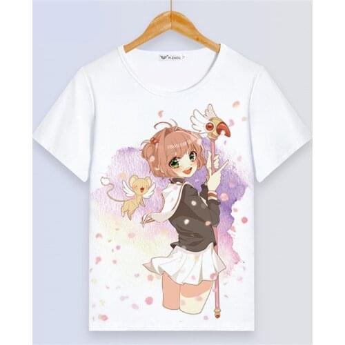 Cardcaptor Sakura Women Kawaii T shirt Short Sleeve Summer Femme Tee Shirt Harajuku Loose Tops Couple Clothes Girl Cute Coats