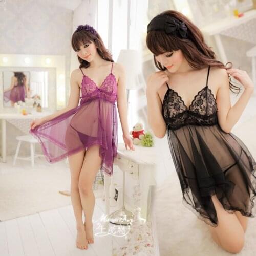Womens sexy lingerie temptation suit big yards transparent Lace Net Yarn sexy sleepwear