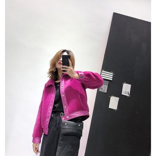 Real Fur Korean Sheep Shearing Winter Coat Women 100% Wool Jacket for Womens Clothing 2020 Manteau Femme YY858