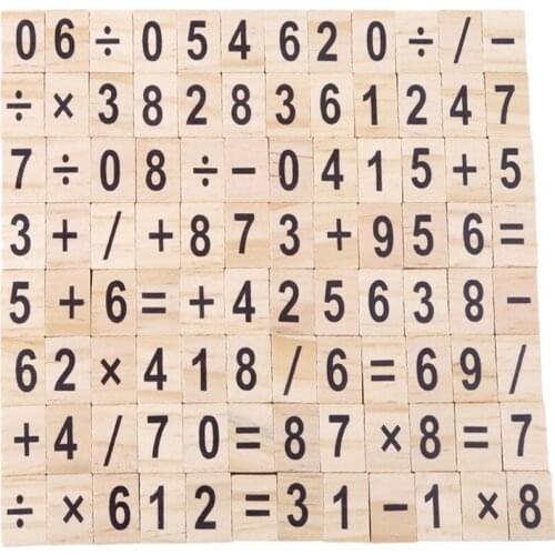 100Pcs/Set Hot Children Wooden DIY Numbers Letters Puzzle Toy for Developing Baby Intelligence Early Education Toy for Children