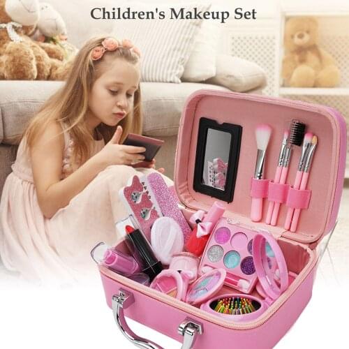 20Pcs Girls Makeup Kit Childrens Makeup Set Girls Princess Make Up Box Cosmetics Kit Toys Pretend Play Makeup Beauty Toys Gifts