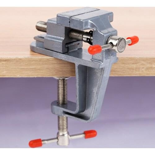 Aluminum Miniature Small Jewelers Hobby Clamp On Table Bench Vise Mini Tool Vice Muliti-Funcational