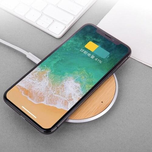 Wood Bamboo Wireless Charger Pad For iPhone 12Mini 11Pro Max 8 Plus Samsung Galaxy S10 S9 S8 Note 10 9 8 Fast Wireless Charing