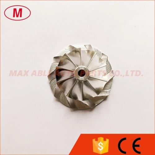 TD04 10+0 blades 37.75/52.00mm turbocharger milling/aluminum 2618/billet compressor wheel
