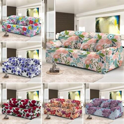 Elastic Floral Sofa Cover Detachable Dust-proof Stretch Couch Covers 1/2/3/4 Seats Washable Slipcovers For Living Room Decor