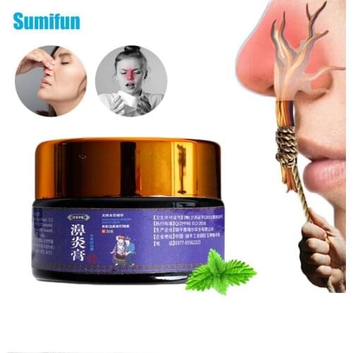 20g Refresh Cool Essential Oil Rhinitis Sinusitis Cream Nasal Ointment Antibacterial Relieve Itching Sneezing Nasal Congestion