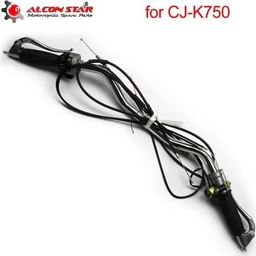 Alconstar- CJ-K750 85cm Motorcycle Handlebar Assembly Hand Grip Bar Lever Cable Mount Bracket For BMW R12 R51 R72 for Ural M72