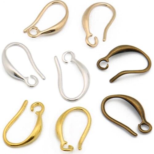 20pcs Cast Copper Woman Fashion French Earrings Ear Hooks Wire 10*15mm DIY Jewelry Makeing Findings Accessories Wholesale