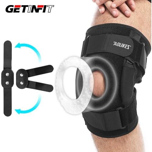 Getinfit Open Patella Kneepads Breathable Knee Support Brace Side Aluminium Alloy Stabilizer Basketball Joint Fixed Knee Pads
