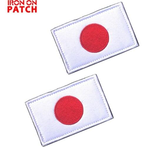 3Pcs Japanese Flag Embroidered Badge Military Tactical Backpack Caps Badges Flag Of Japan Patches Fabric Armband Fabric Sticker
