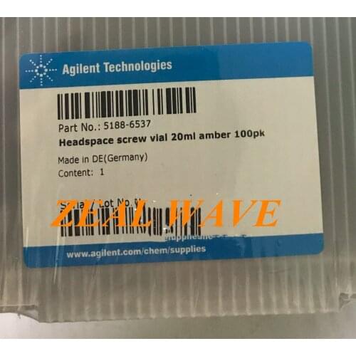 Agilent 100pk Original Headspace Screw Bottle 20ml Flat Bottom Headspace Screw Bottle Brown Bottle 5188-6537