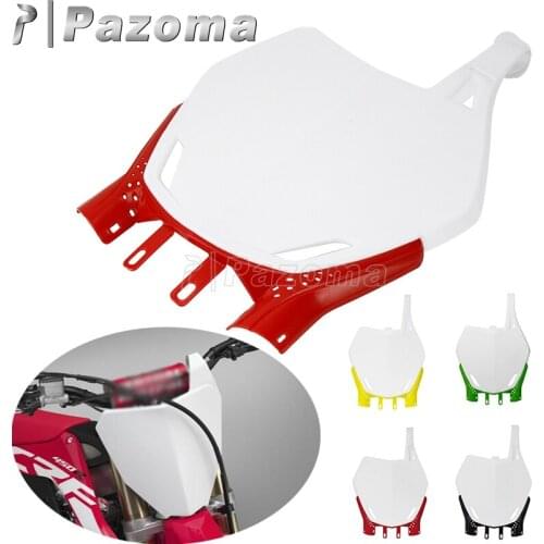 Motocross Plastic Fairing Mask Front Number Plates Name Panel For Honda EXC Yamaha YZ125 YZ250 YZ250F YZ450F WR250F WR450F