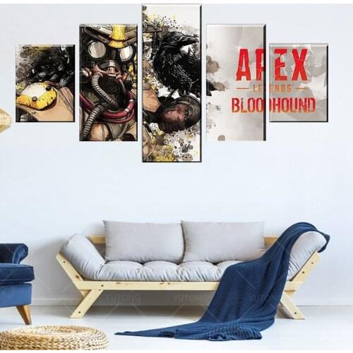 Popular Canvas Painting Wall Art Print Abstract Poster 5 Set Video Apex Legends Shooting Modular Game Pictures Home Decoration