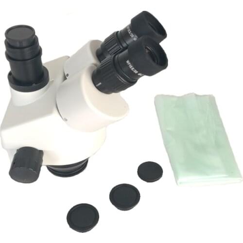 Professional 7X-45X Stereo Microscope Head WF10X/20X Eyepiece Trinocular Microscope Camera accessories magnification zoom