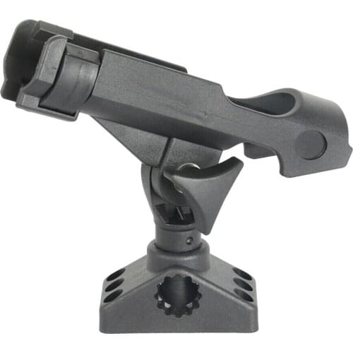 360 Degree Rotation Adjustable Fishing Rod Pole Mount Stand Bracket Holder for Kayak Canoe Boat Fishing Rod Base Bracket QW