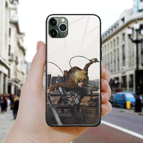 Armin shingeki no kyojin real life art Silicone Glass Phone Case Cover For iPhone SE 6 6s 7 8 Plus X XR XS 11 12 Mini Pro Max