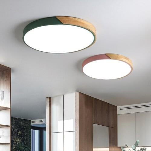 D500 Room bedroom light Modern simple Nordic lighting creative corridor led children macaron ceiling light