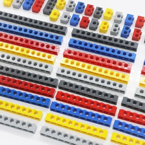 Technical Creator Parts Bricks with Hole MOC Brick Pieces Train Car Truck Accessories Building Blocks Compatible With All Brand