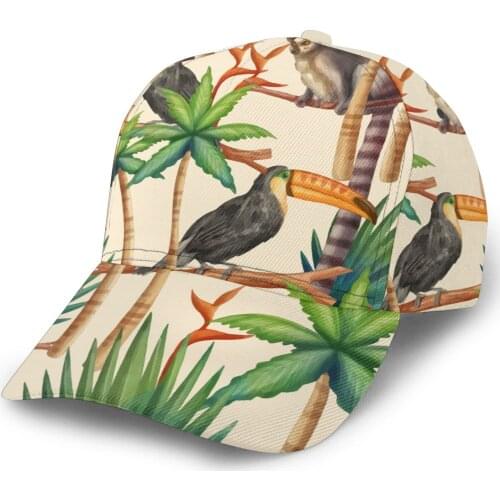Tropical Animals Outdoor Sport Caps Baseball Hat Men Women Visor Cap Baseball Cap Street Hip Hop Caps