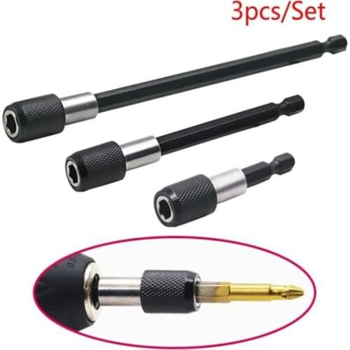 Hexagonal handle quick self-locking batcher extension rod connecting rod electric drill driver 60-100-150mm magnetic extension