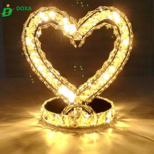 High Quality LED Modern Chic Contemporary Transparent K9 Crystal Table Lamp Beside Light lampa tafellamp AC 220V lampara de