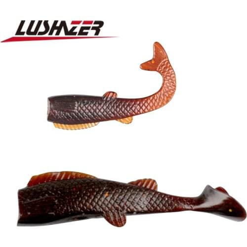 10pcs/lot LUSHAZER fishing soft lure 5cm/7cm isca artificial fishing wobblers carp fishing silicone baits jig carp tackles