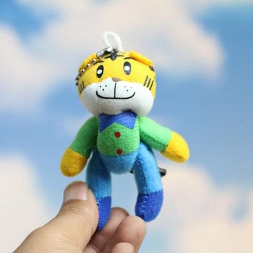 10cm Cute Tiger Plush Toy Stuffed Doll Pendant Bag Animals Decorations Tiger Backpack Keychain Toys Children/GirlFriend Gift