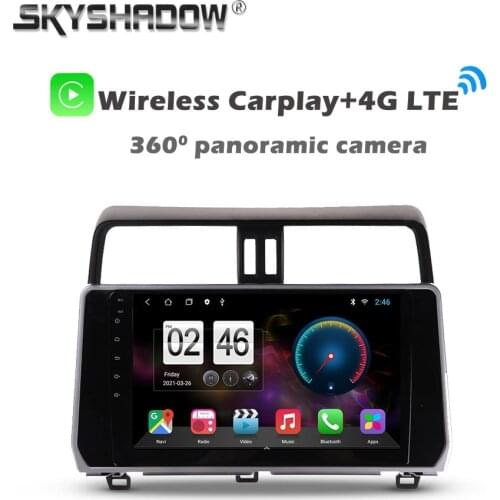 360 Camera CanBus 6G+128G Android 10.0 Car DVD Player GPS WIFI Bluetooth RDS Radio For Toyota Land Cruiser Prado 150 2018 - 2020