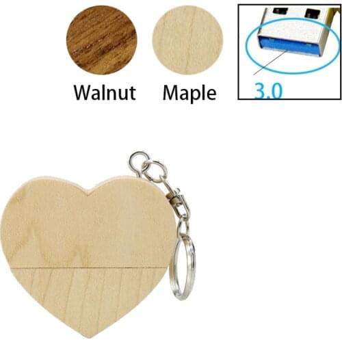 3.0! Wooden Heart Usb flash drive Memory Stick 3.0 Pen Drive 8gb 16gb 32gb Company Logo customized Wedding Gift photography gift