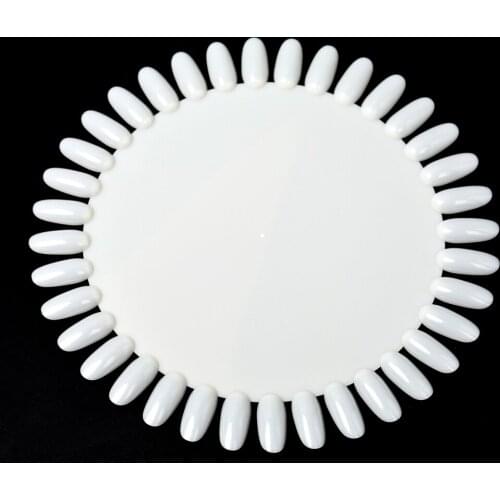 36 Pcs/Wheel False Nail Tips Nail Polish Practice Sunflower Round Palette Wheel Acrylic Polish Painting Display Color Palette
