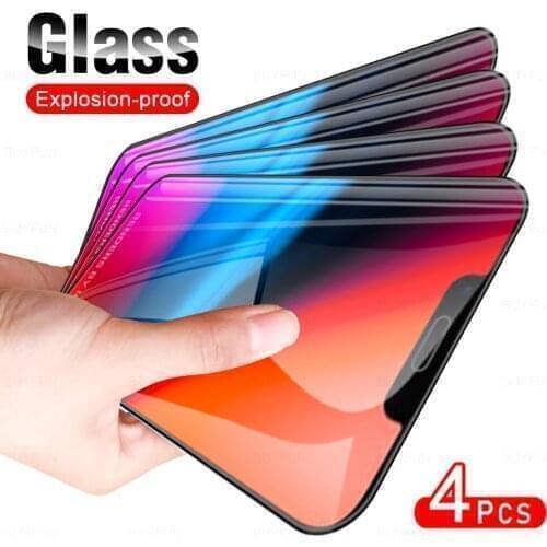 4Pcs HD Full Cover Protective Tempered Glass For iPhone 13 Mini Phone Screen Protector Film For APPLE iPhone13 Mi Ni Aifon 5.4"