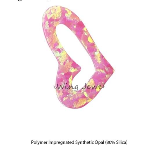 50PCS/Lot Romantic Heart Opal 9.5*12mm Synthetic Fire Opal Lab Created Opal Beads DIY Jewellery for Women Bracelet Necklace