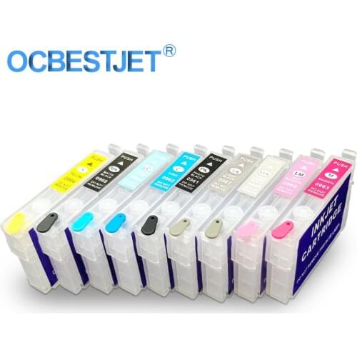 9 Colors/Set T0961 T0962 T0963 T0964 T0965 T0966 T0967 T0968 T0969 Refillable Ink Cartridge For Epson Stylus Photo R2880 Printer