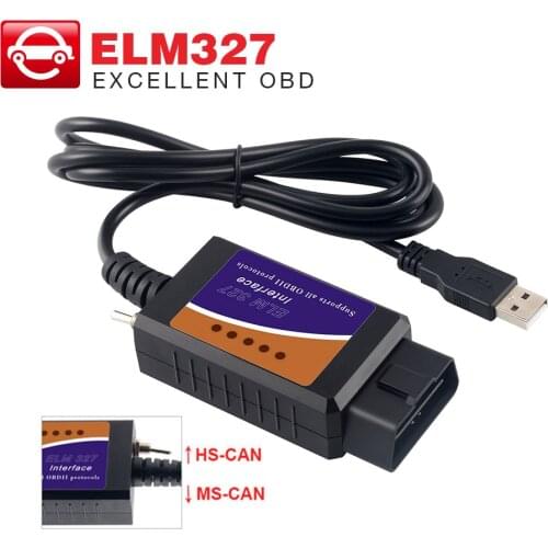 ELM327 V1.5 USB FTDI chip with switch CH340+25K80 chip modified for Ford Forscan HS CAN and MS CAN car OBD2 diagnostic tool