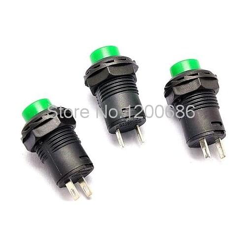 Self-locking switch button switch / DS-425A diameter 12MM green