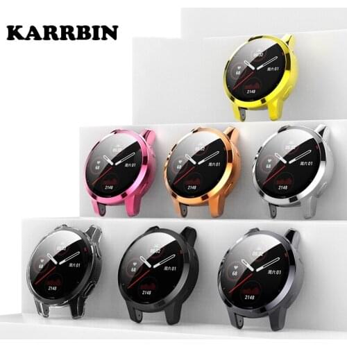 KARRBIN Soft TPU Watch Screen Case Scratch-resistant for Garmin Venu 2 2S Vivoactive 4 4S Universal Plating Protective Case