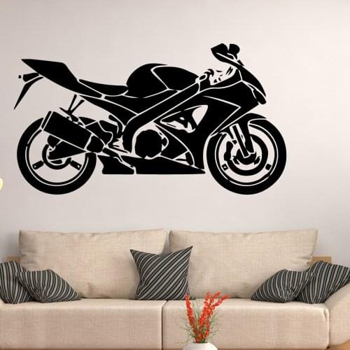 Creative Motorcycle Stickers For Wall Fashion Wall Sticker For Babys Rooms Wall Decals Motorcycle Poster наклейки на стену