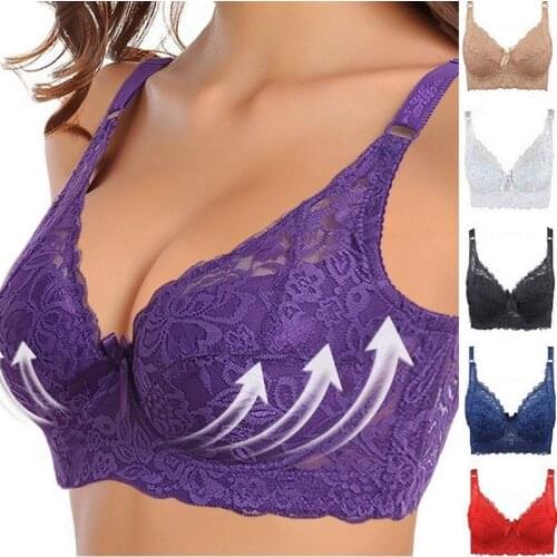 Summer Push Up Bra Breathable Lace Bras Sexy Underwear for Women Bralette Female Lingerie Intimates Floral Lace Bras Brassiere