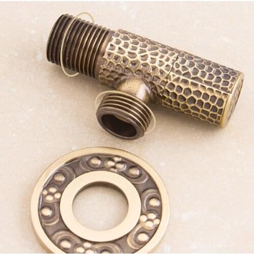 LTJ Antique Brass angle valve plated triangle valve general bathroom valve water stop valve toilet triangle LY33131AAB