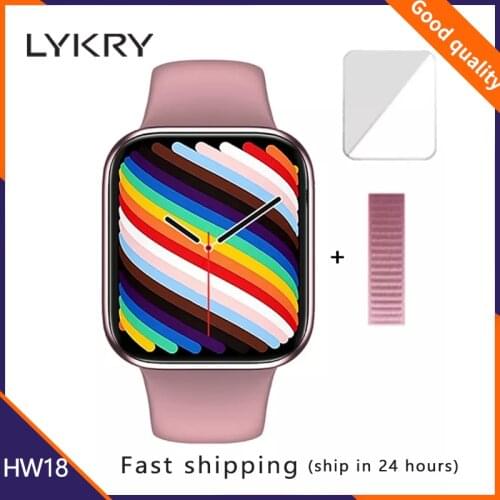 LYKRY IWO HW18 Smartwatch 1.6 inch Full Screen 40MM Bluetooth Call 3D Dynamic UI Women Men Watch Series 6 PK IWO HW12 HW16 HW22