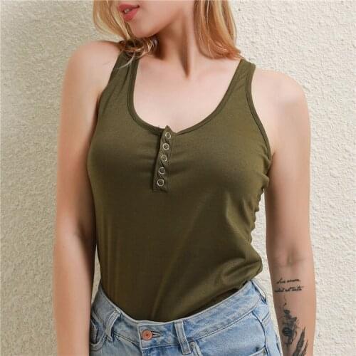 Female Sexy Strap Camisole Womens Single-Breasted Tank Camis Summer Clothes Contrast Color Skinny Tank Vest Vest Top Streetwear