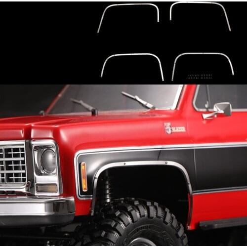 Metal Wheel Eyebrow Decorative Strips for Traxxas TRX4 Chevrolet K5 Blazer 1/10 RC Crawler Car